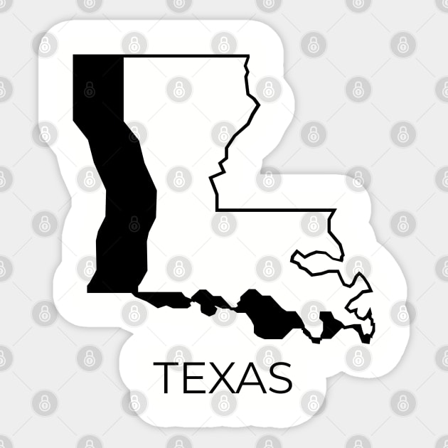 Louisiana, TX. Sticker by Offended Panda